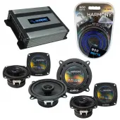 Compatible with Honda Passport 1996-1997 OEM Speaker Replacement Harmony (2) R46 R5 & Harmony HA-A400.4 Amp