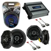 Compatible with Honda Prelude 1986-1987 Speaker Replacement Kicker Bundle DSC5 DSC65 & Harmony HA-A400.4 Amp