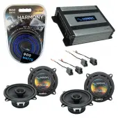 Compatible with Hyundai Accent 1995-1999 Speaker Replacement Harmony (2) R5 & Harmony HA-A400.4 Amp