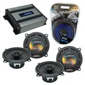 Compatible with Hyundai Accent 2000-2001 Speaker Replacement Harmony (2) R5 & Harmony HA-A400.4 Amp