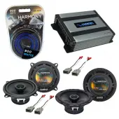 Compatible with Honda Prelude 1988-1991 OEM Speaker Replacement Harmony Bundle R65 R5 & HA-A400.4 Amp