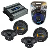 Compatible with Hyundai Santa Fe 2007-2008 Speaker Replacement Harmony (2) R65 & Harmony HA-A400.4 Amp