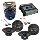 Compatible with Honda Prelude 1992-1996 OEM Speaker Replacement Harmony Bundle (2) R65 & HA-A400.4 Amp