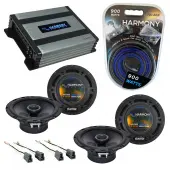 Compatible with Hyundai Sonata 1997-1998 Speaker Replacement Harmony (2) R65 & Harmony HA-A400.4 Amp