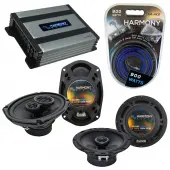 Compatible with Hyundai Tiburon 1997-2001 OEM Speaker Replacement Harmony R65 R69 & Harmony HA-A400.4 Amp
