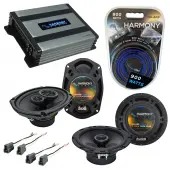Compatible with Hyundai Tiburon 2003-2008 OEM Speaker Replacement Harmony R65 R69 & Harmony HA-A400.4 Amp