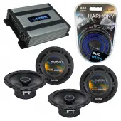 Compatible with Hyundai Tucson 2005-2009 Speaker Replacement Harmony (2) R65 & Harmony HA-A400.4 Amp