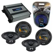 Compatible with Hyundai Veracruz 2007-2011 Speaker Replacement Harmony (2) R65 & Harmony HA-A400.4 Amp