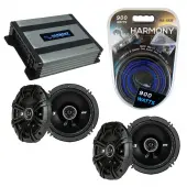 Compatible with Hyundai Veracruz 2007-2011 Speaker Replacement Kicker (2) DSC65 & Harmony HA-A400.4 Amp