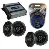Compatible with Infiniti FX35-FX45 2003-2008 Speaker Replacement Kicker (2) DSC65 & Harmony HA-A400.4 Amp
