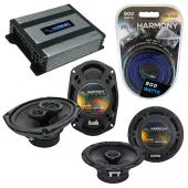 Compatible with Infiniti G20 1999-2002 Speaker Replacement Harmony R65 R69 & Harmony HA-A400.4 Amp