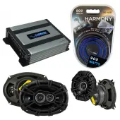 Compatible with Infiniti Q45 1990-1996 Speaker Replacement Kicker DSC4 DSC693 & Harmony HA-A400.4 Amp