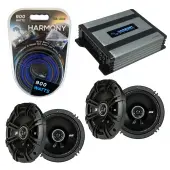 Compatible with Honda Ridgeline 2005-2014 Speaker Replacement Kicker (2) DSC65 & Harmony HA-A400.4 Amp
