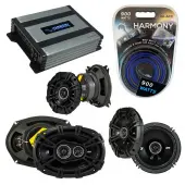 Compatible with Infiniti QX56 04-05 Speaker Replacement Kicker DSC693 DSC4 DSC65 & Harmony HA-A400.4 Amp