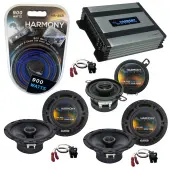 Compatible with Isuzu Ascender 03-08 OEM Speaker Replacement Harmony (2) R65 R35 & Harmony HA-A400.4 Amp