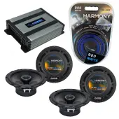 Compatible with Isuzu Axiom 2001-2004 Factory Speaker Replacement Harmony (2) R65 & Harmony HA-A400.4 Amp