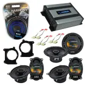 Compatible with Isuzu Hombre 1996-2001 OEM Speaker Replacement Harmony (2) R65 R46 & Harmony HA-A400.4 Amp