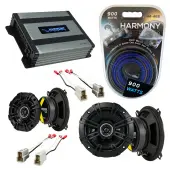 Compatible with Isuzu I-Mark: S/XS/RS/LS 85-91 Speaker Replacement Kicker DS Coax & Harmony HA-A400.4 Amp