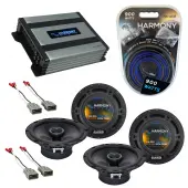 Compatible with Isuzu Oasis 1996-1999 Factory Speaker Replacement Harmony Bundle (2) R65 & HA-A400.4 Amp