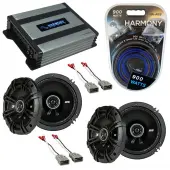 Compatible with Isuzu Oasis 1996-1999 Factory Speaker Replacement Kicker Bundle (2) DSC65 & Harmony HA-A400.4