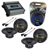 Compatible with Jeep Cherokee 1997-2001 OEM Speaker Replacement Harmony (2) R65 & Harmony HA-A400.4 Amp