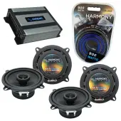 Compatible with Jeep CJ-7 1979-1988 Factory Speaker Replacement Harmony R5 & Harmony HA-A400.4 Amplifier