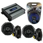 Compatible with Jeep CJ-7 1979-1988 Factory Speaker Replacement Kicker DSC5 & Harmony HA-A400.4lifier