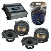 Compatible with Isuzu Trooper II 1985-1992 OEM Speaker Replacement Harmony (2) R5 & Harmony HA-A400.4 Amp