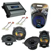 Compatible with Jeep Comanche Pickup 86-92 OEM Speaker Replacement Harmony R5 R46 & Harmony HA-A400.4 Amp