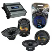 Compatible with Jeep Commander 06-07 OEM Speaker Replacement Harmony R69 R65 & Harmony HA-A400.4 Amp