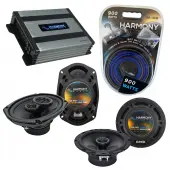 Compatible with Jeep Commander 08-10 OEM Speaker Replacement Harmony R69 R65 & Harmony HA-A400.4 Amp