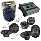 Compatible with Jeep Grand Cherokee 99-04 OEM Speaker Replacement Harmony Replacement & Harmony HA-A400.4 Amp