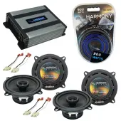 Compatible with Jeep Grand Wagoneer 86-92 OEM Speaker Replacement Harmony (2) R5 & Harmony HA-A400.4 Amp