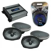 Compatible with Jeep Patriot 2007-2017 OEM Speakers Replacement Harmony (2) C69 & Harmony HA-A400.4