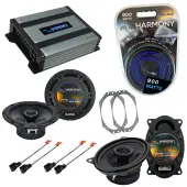 Compatible with Jeep Wrangler 1997-2006 OEM Speaker Replacement Harmony R46 R65 & Harmony HA-A400.4 Amp