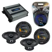 Compatible with Jeep Wrangler 2007-2017 OEM Speaker Replacement Harmony (2) R65 & Harmony HA-A400.4 Amp