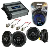 Compatible with Isuzu Truck 1989-1995 Speaker Replacement Kicker DSC5 DSC65 & Harmony HA-A400.4 Amp