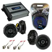 Compatible with Kia Sportage 1995-2003 Speaker Replacement Kicker DSC5 DSC65 & Harmony HA-A400.4 Amp