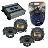 Compatible with Lexus ES 250 1990-1991 Factory Speaker Replacement Harmony (2) R5 & Harmony HA-A400.4 Amp