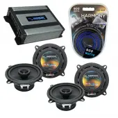 Compatible with Isuzu VehiCROSS 1999-2001 OEM Speaker Replacement Harmony (2) R5 & Harmony HA-A400.4 Amp