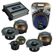 Compatible with Lexus GX470 03-08 OEM Premium Speaker Replacement Harmony (2) C5 C35 & Harmony HA-A400.4 Amp