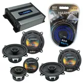 Compatible with Lexus GX470 03-08 OEM Speaker Replacement Harmony (2) R5 R35 & Harmony HA-A400.4 Amp