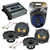 Compatible with Lexus IS 300 2001-2005 Factory Speaker Replacement Harmony (2) R5 & Harmony HA-A400.4 Amp