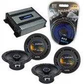 Compatible with Lexus LS400 1990-1992 Factory Speaker Replacement Harmony (2) R65 & Harmony HA-A400.4 Amp