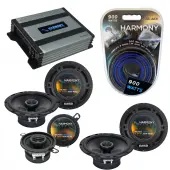 Compatible with Lexus RX300 99-03 OEM Speaker Replacement Harmony (2) R65 R35 & Harmony HA-A400.4 Amp