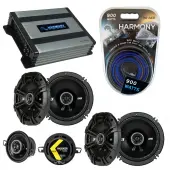 Compatible with Lexus RX350/400H 07-09 Speaker Replacement Kicker (2) DSC65 DSC35 & Harmony HA-A400.4 Amp