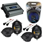 Compatible with Lincoln Navigator 99-14 OEM Speaker Replacement Harmony (2) R68 & Harmony HA-A400.4 Amp