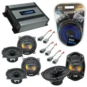 Compatible with Lincoln Town Car 85-89 OEM Speaker Replacement Harmony Replacement & Harmony HA-A400.4 Amp