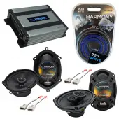 Compatible with Lincoln Town Car 90-02 OEM Speaker Replacement Harmony R68 R69 & Harmony HA-A400.4 Amp