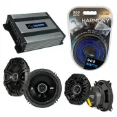 Compatible with Mazda 190 Series 84-93 Speaker Replacement Kicker DSC4 DSC65 & Harmony HA-A400.4 Amp